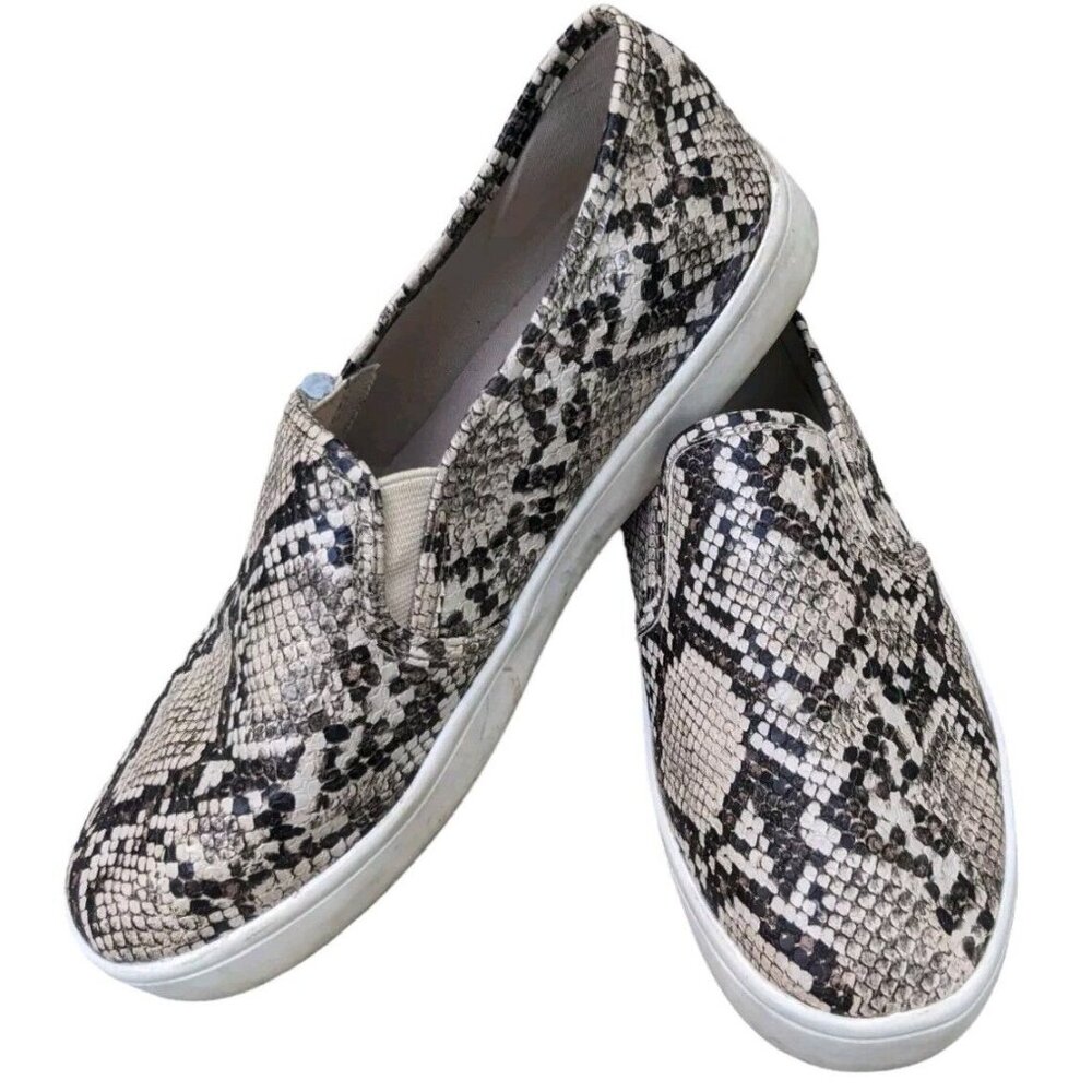 Report Snakeskin Slip Ons 7.5 Sneakers Womens Faux Reptile Shoes Python Loafers